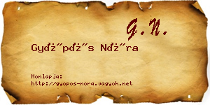 Gyöpös Nóra névjegykártya