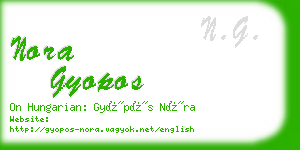 nora gyopos business card